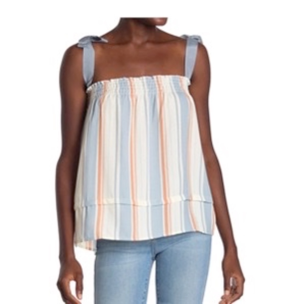 NWT - Bobeau - Striped Tie Strap Tank Top
